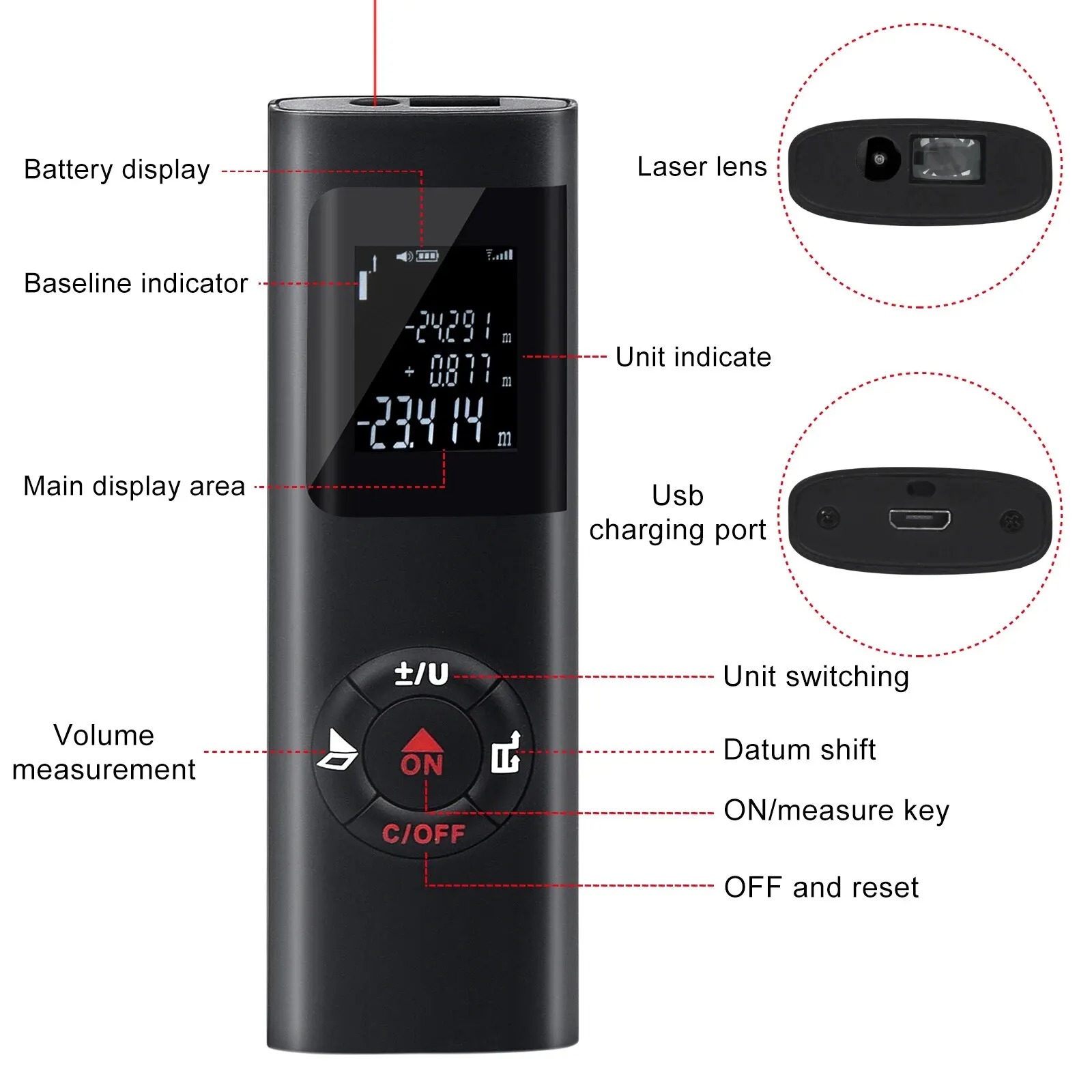 Industrial Laser Training - 40M/60M Mini Smart Laser Distance Meter