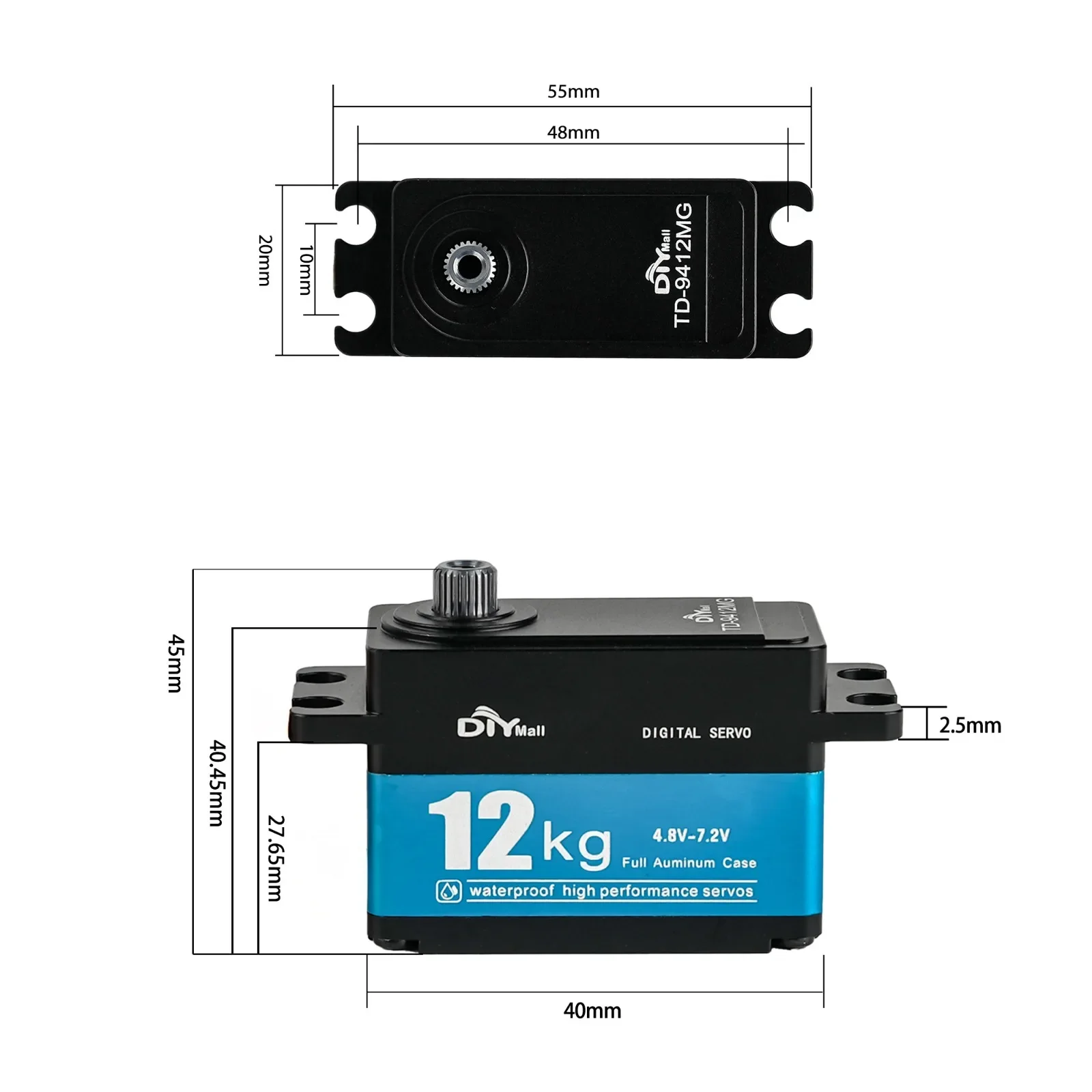 12KG TD-9412MG High Torque Ful - Servo Motor Cnc review and price