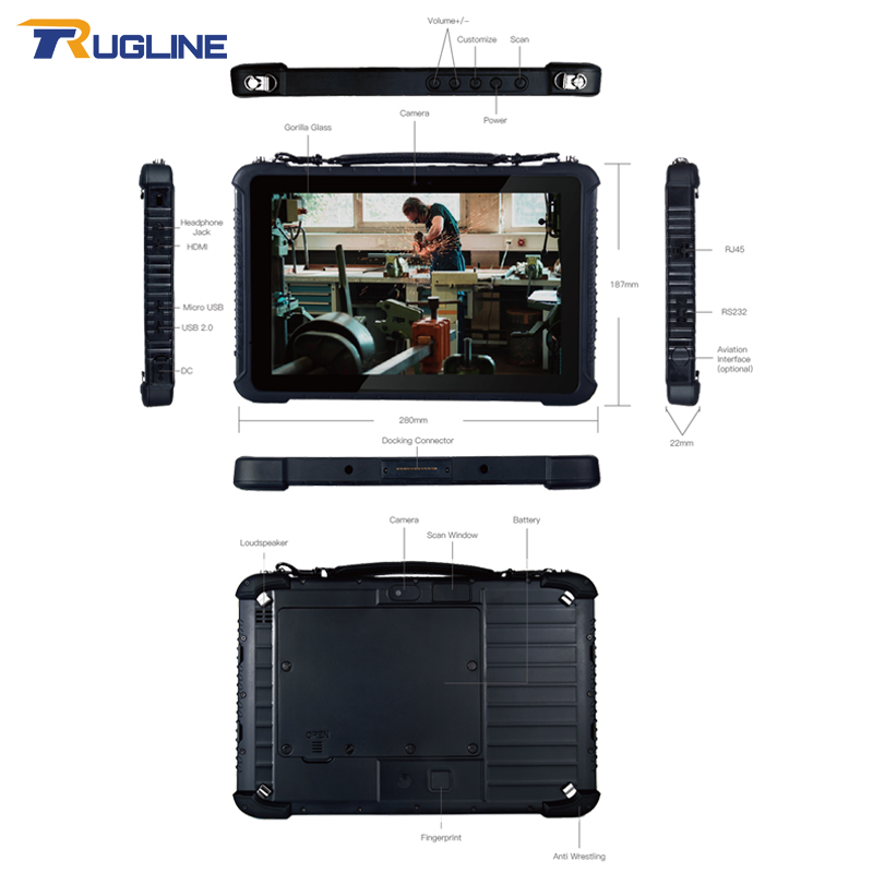 RUGLINE Windows 11 8G+128G Rug - Industrial Laser Scanner review and price