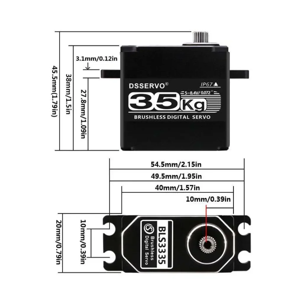 35KG BLS3335 Digital Servo Mot - Servo Motor Cnc review and price