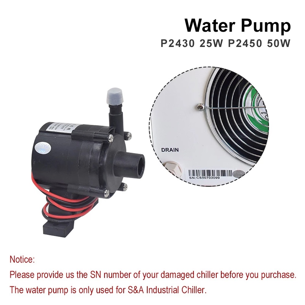 TEYU S&A Water Pump 25W 50W P2 - Laser Industrial Chiller review and price