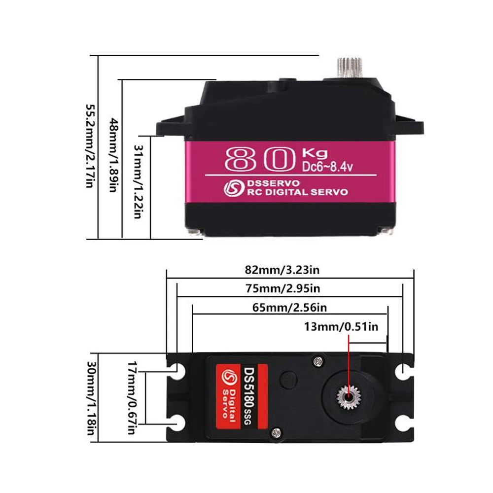 Dsservo Waterproof DS5180 80KG - Servo Motor Cnc review and price